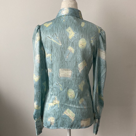 Vintage Fendi Jeans Roma Button Down Blue - Picture 8 of 11